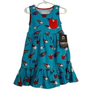 NWT Rags Shooting Stars Patriotic Tiered Dress – 2T